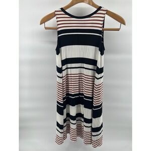 LOFT Striped Sleeveless Tie Back‎ Dress Womens XS Casual Boho Beach